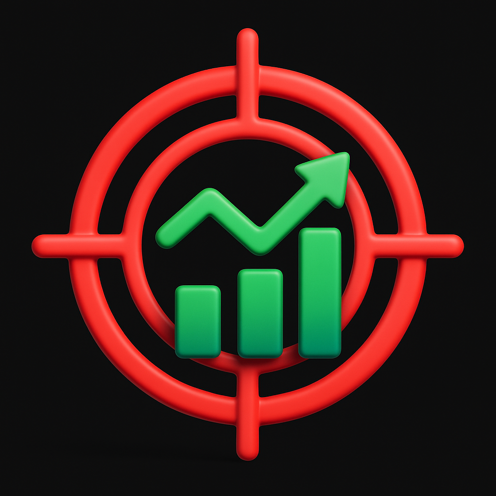 Props Optimizer Logo - Target with bar chart